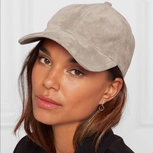 Rag and Bone Suede Marilyn Baseball Cap- warm grey